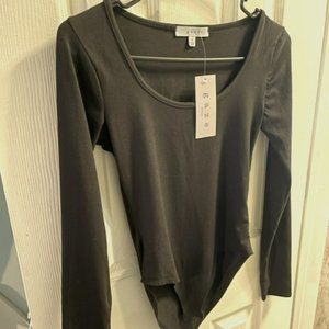 Gaze DTLA Black long sleeve bodysuit, XS